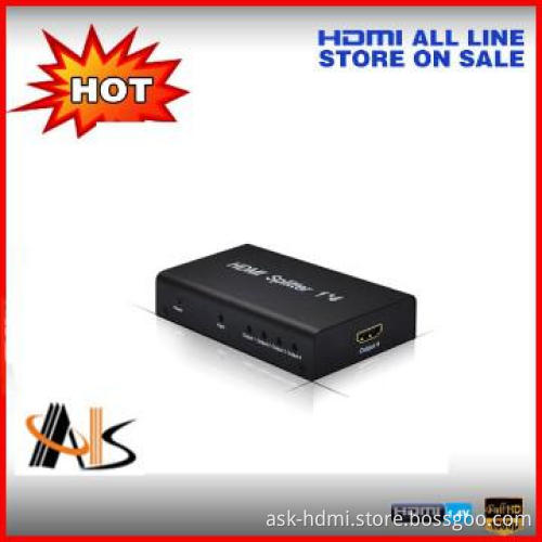 3D hdmi splitter 4 ways, enhance HDMI input signal